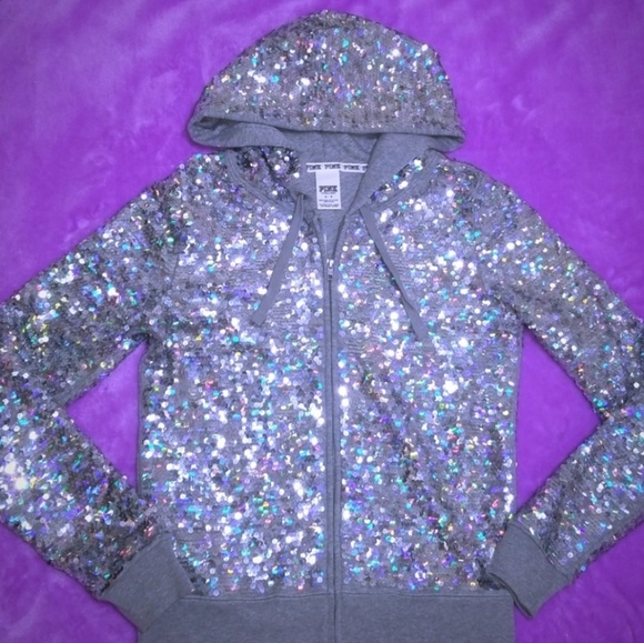 PINK Victoria's Secret Jackets & Blazers - Fashion Show Holographic Sequin Jacket Mega Bling!